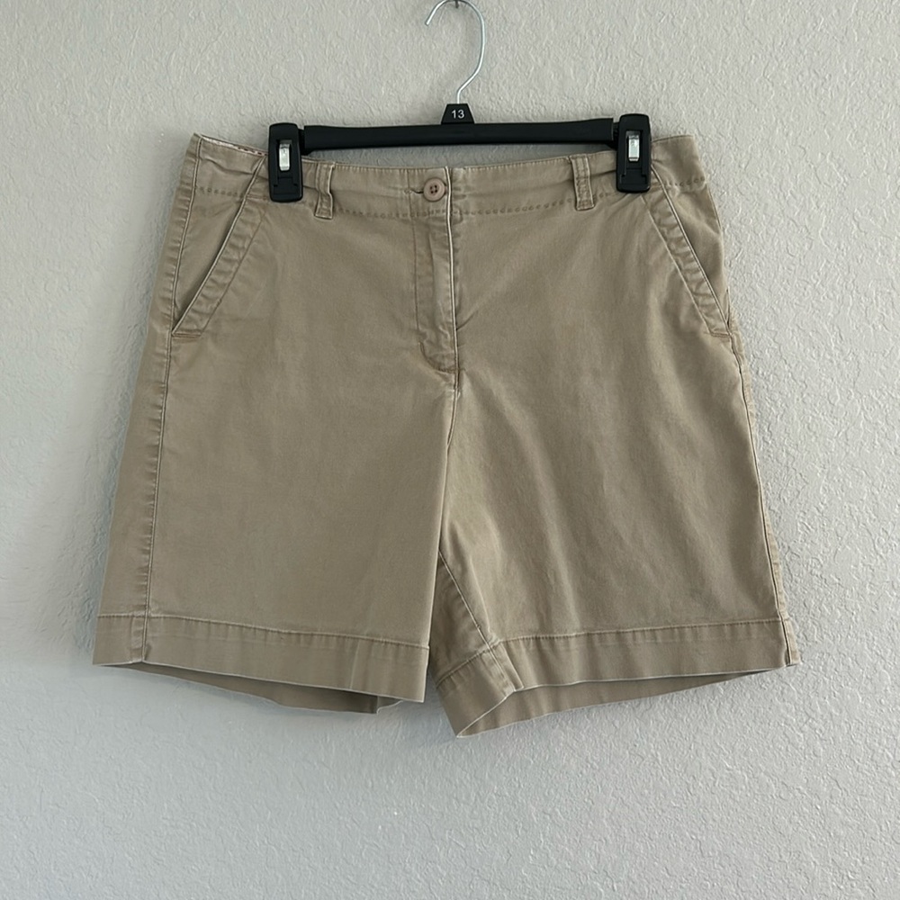 Talbots chino khaki shorts